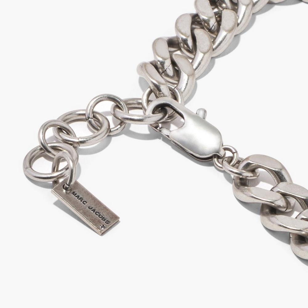 Marc Jacobs Barcode Monogram ID Chain Náhrdelník Damske Strieborne | BIMH-09471