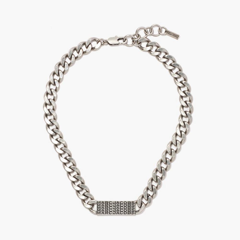 Marc Jacobs Barcode Monogram ID Chain Náhrdelník Damske Strieborne | BIMH-09471
