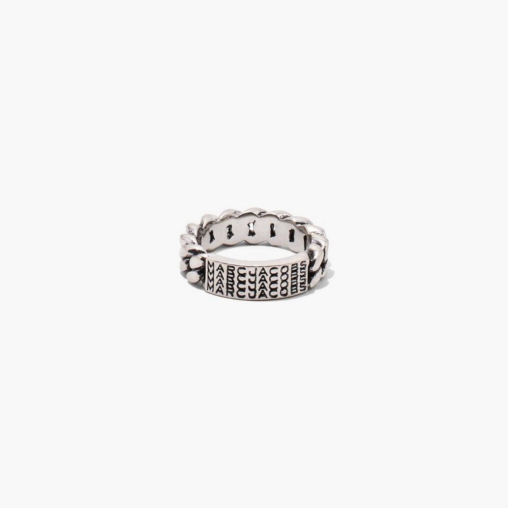 Marc Jacobs Barcode Monogram ID Chain Prstene Damske Strieborne | HMCJ-51980