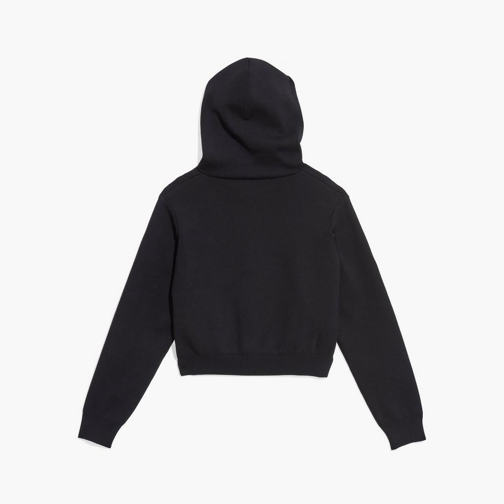 Marc Jacobs Cropped Zip Mikiny S Kapucňou Damske Čierne | LQRD-39807
