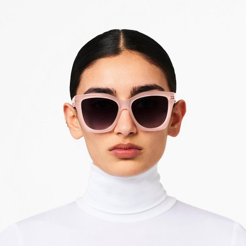 Marc Jacobs Icon Edge Oversized Square Slnecne Okuliare Damske Ruzove | DHCV-07235