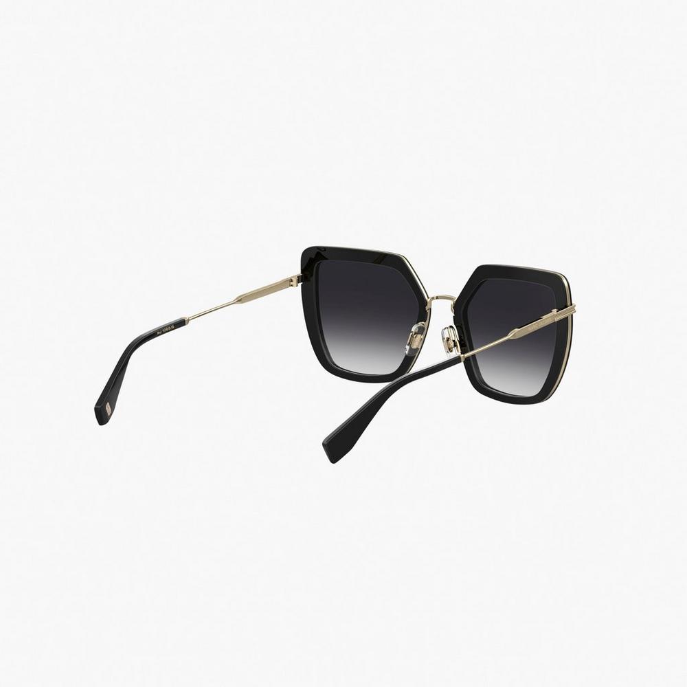 Marc Jacobs Icon Oversized Butterfly Slnecne Okuliare Damske Čierne Zlate | NZRD-10386