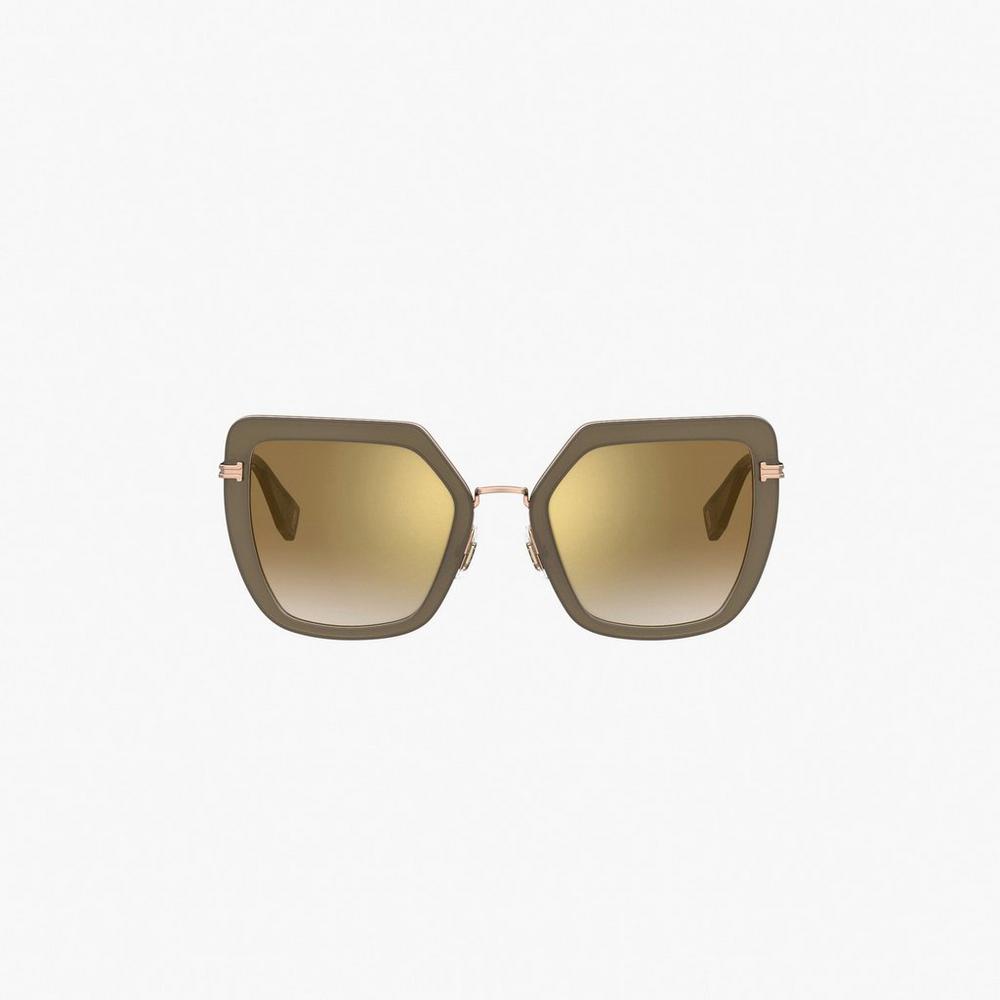 Marc Jacobs Icon Oversized Butterfly Slnecne Okuliare Damske Zlate | TZKY-08463
