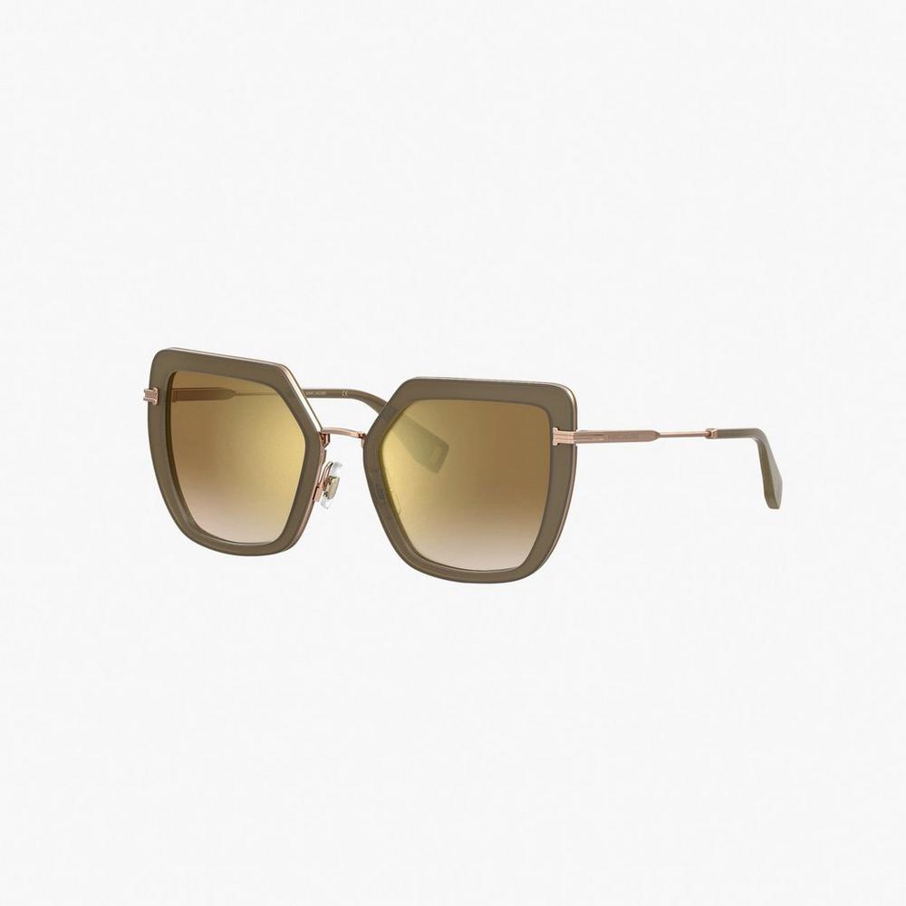 Marc Jacobs Icon Oversized Butterfly Slnecne Okuliare Damske Zlate | TZKY-08463