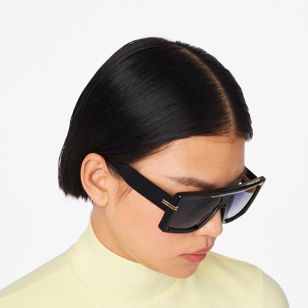 Marc Jacobs Icon Rectangular Slnecne Okuliare Damske Čierne | BIDL-74612