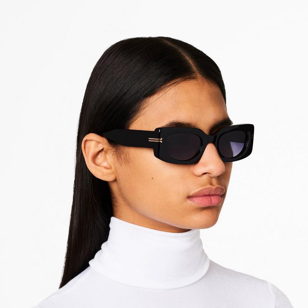 Marc Jacobs Icon Rectangular Slnecne Okuliare Damske Čierne | PUEQ-18247
