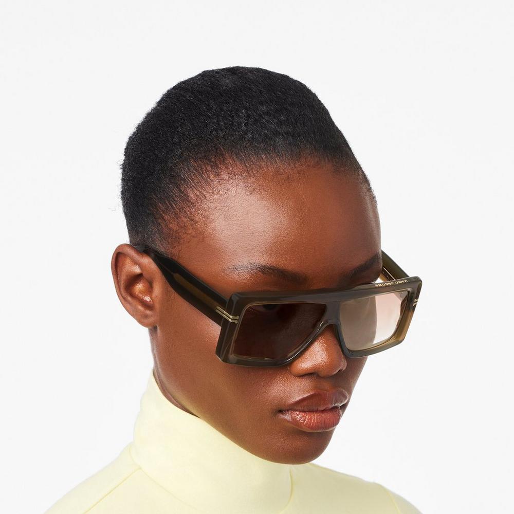Marc Jacobs Icon Rectangular Slnecne Okuliare Damske Olivovo Zelená | PXWO-10936