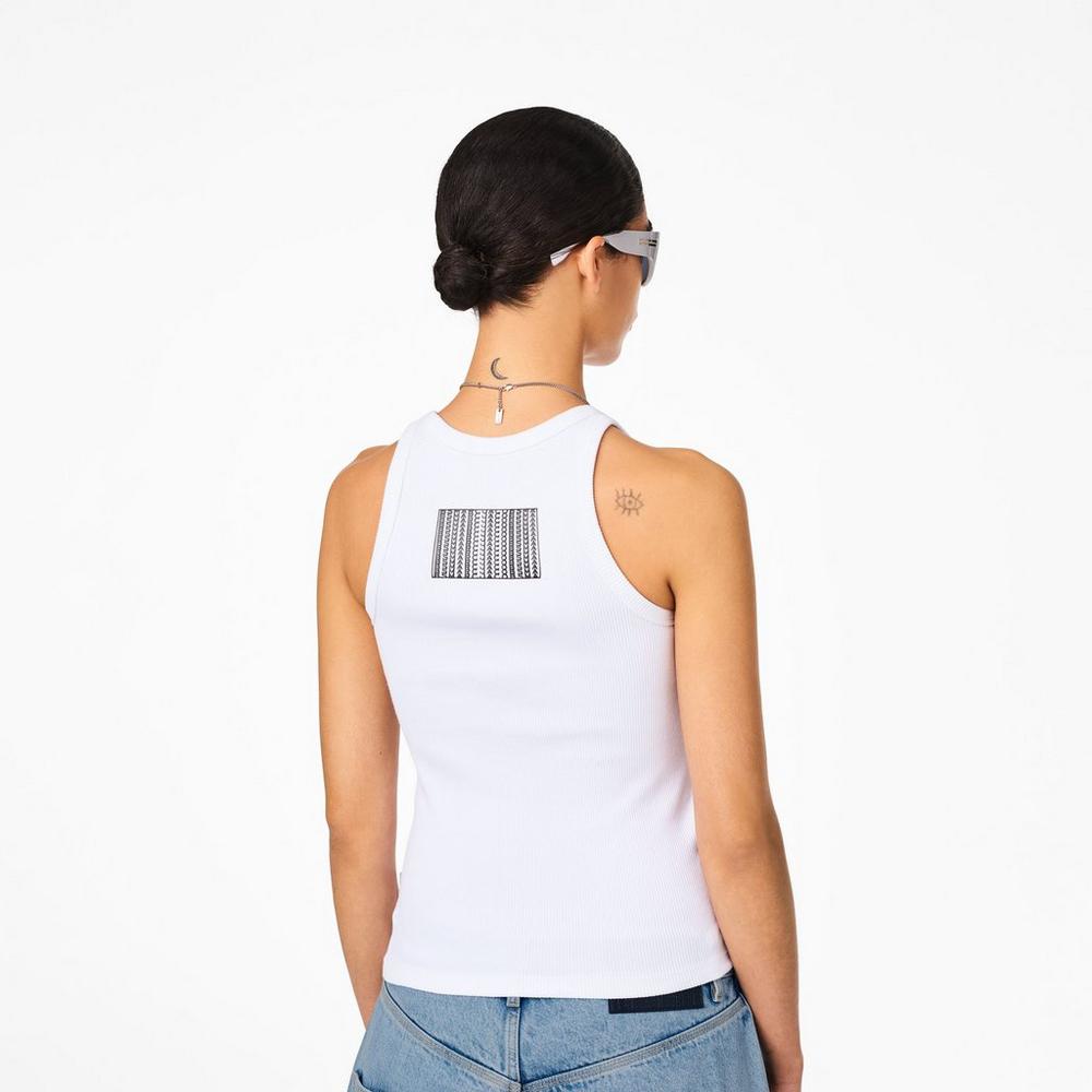 Marc Jacobs Icon Rib Tank Tielko Damske Biele | VTPF-54812