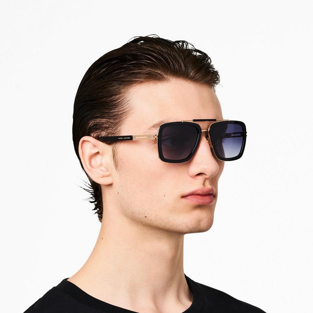 Marc Jacobs Icon Square Pilot Slnecne Okuliare Damske Čierne | XDSZ-90863