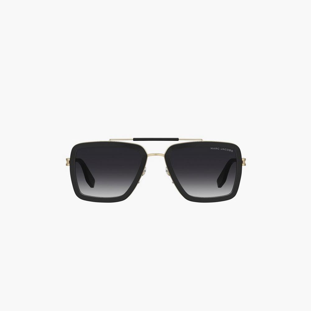 Marc Jacobs Icon Square Pilot Slnecne Okuliare Damske Čierne | XDSZ-90863
