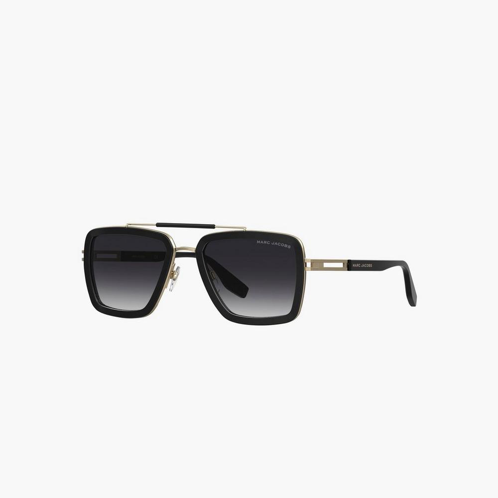 Marc Jacobs Icon Square Pilot Slnecne Okuliare Damske Čierne | XDSZ-90863