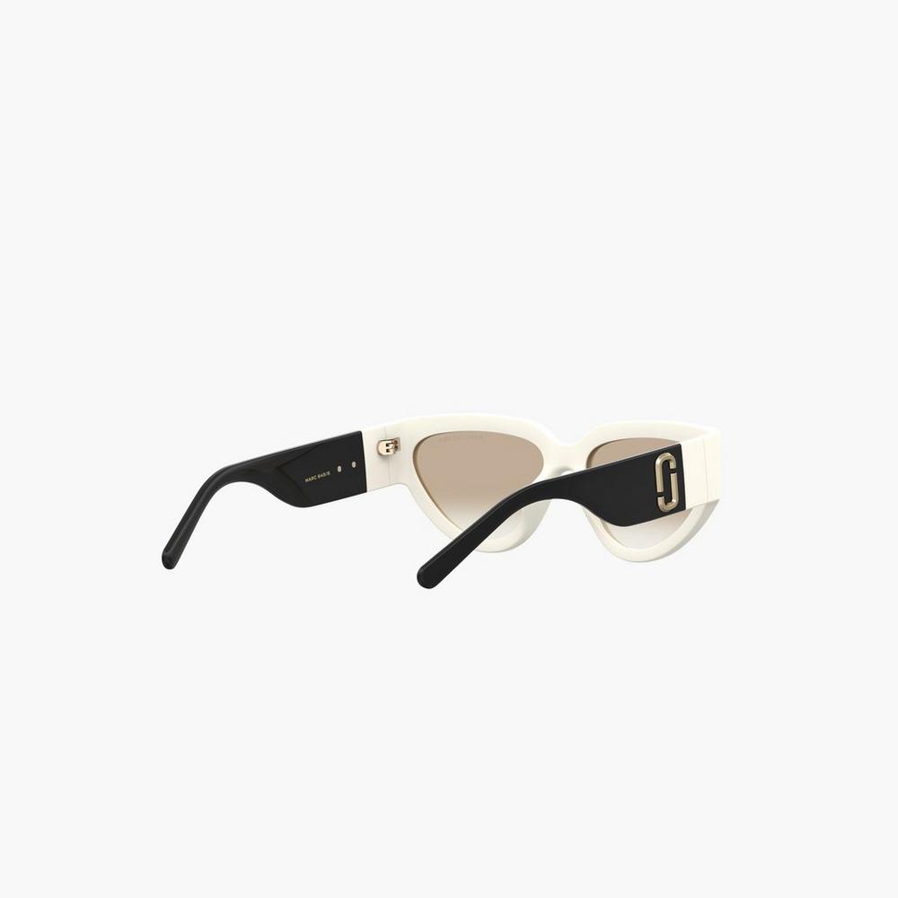 Marc Jacobs J Marc Cat Eye Slnecne Okuliare Damske Biele Čierne | FITK-42857