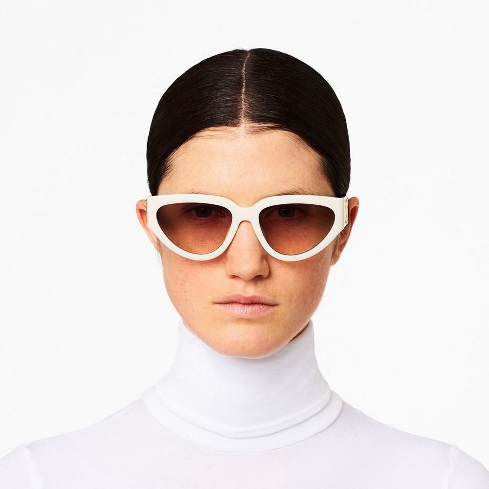 Marc Jacobs J Marc Cat Eye Slnecne Okuliare Damske Biele Čierne | FITK-42857
