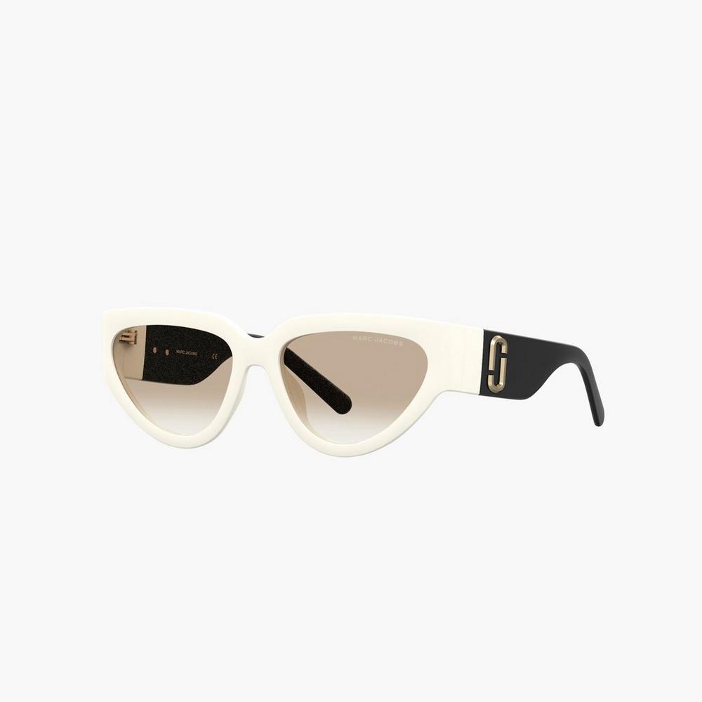 Marc Jacobs J Marc Cat Eye Slnecne Okuliare Damske Biele Čierne | FITK-42857