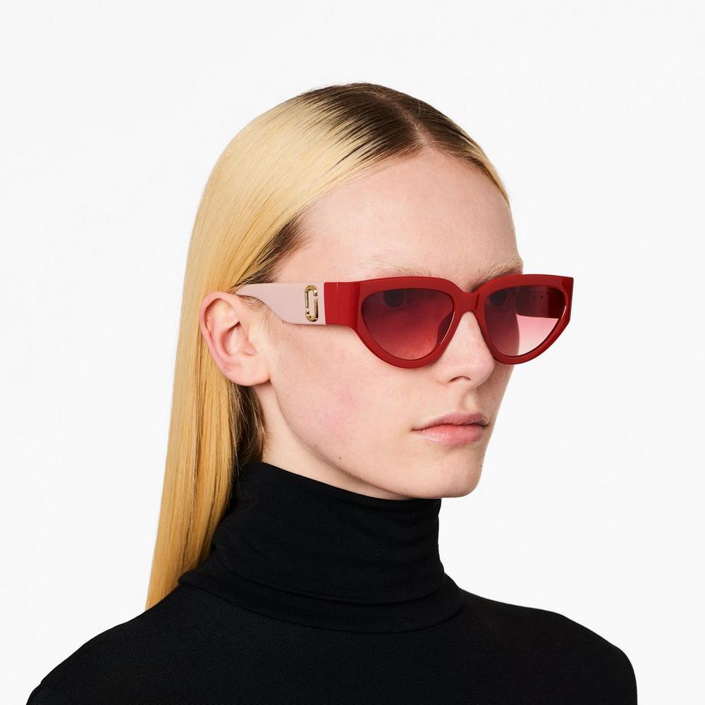 Marc Jacobs J Marc Cat Eye Slnecne Okuliare Damske Červené | GPNT-59304