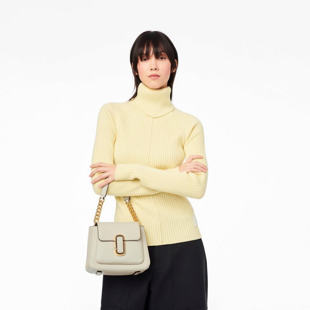 Marc Jacobs J Marc Chain Mini Satchel Taske Damske Biele | CYFL-23984