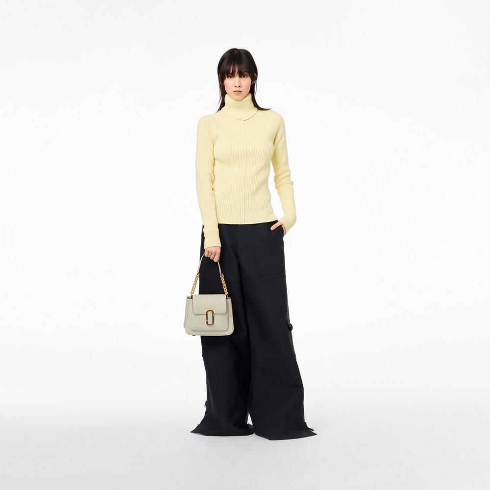 Marc Jacobs J Marc Chain Mini Satchel Taske Damske Biele | CYFL-23984