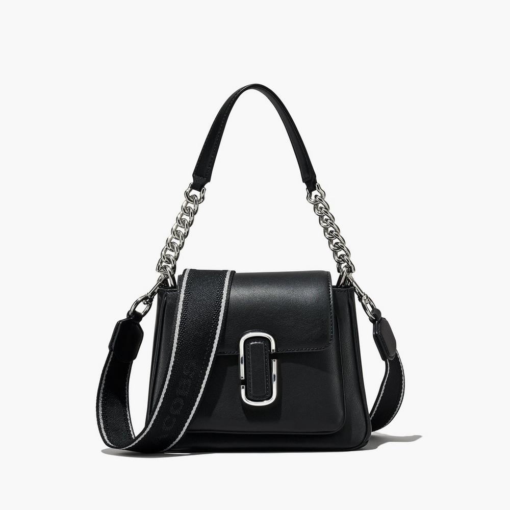 Marc Jacobs J Marc Chain Mini Satchel Taske Damske Čierne Strieborne | ZCIF-57362