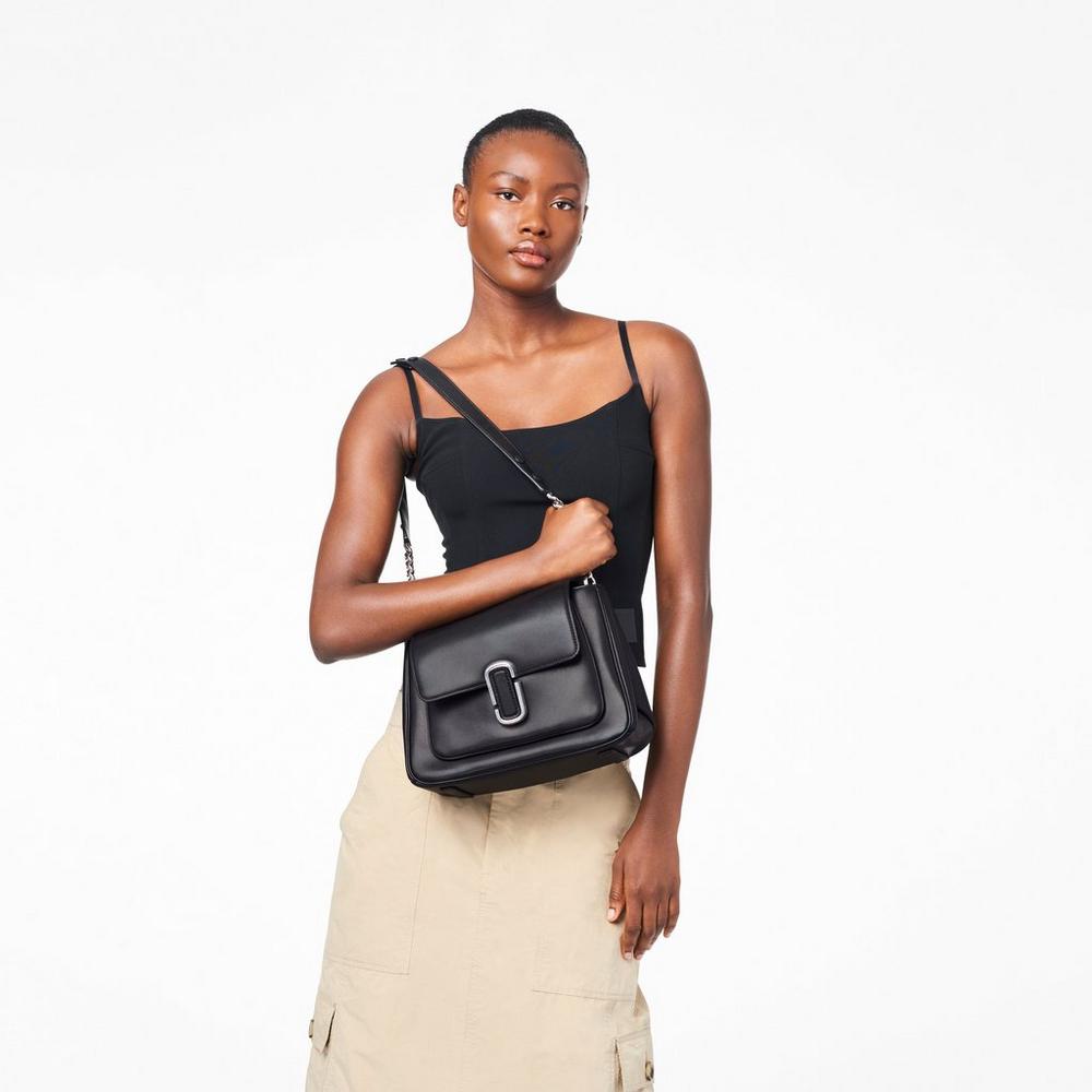 Marc Jacobs J Marc Chain Satchel Taske Damske Čierne Strieborne | BYJF-07592