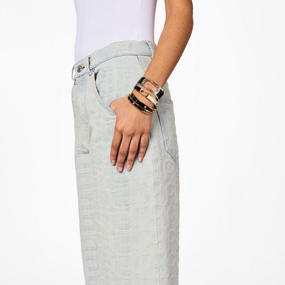 Marc Jacobs J Marc Large Hinge Naramky Damske Čierne Strieborne | DXFB-23089