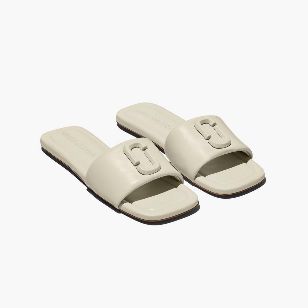 Marc Jacobs J Marc Leather Sandále Damske Biele | VHQE-85762