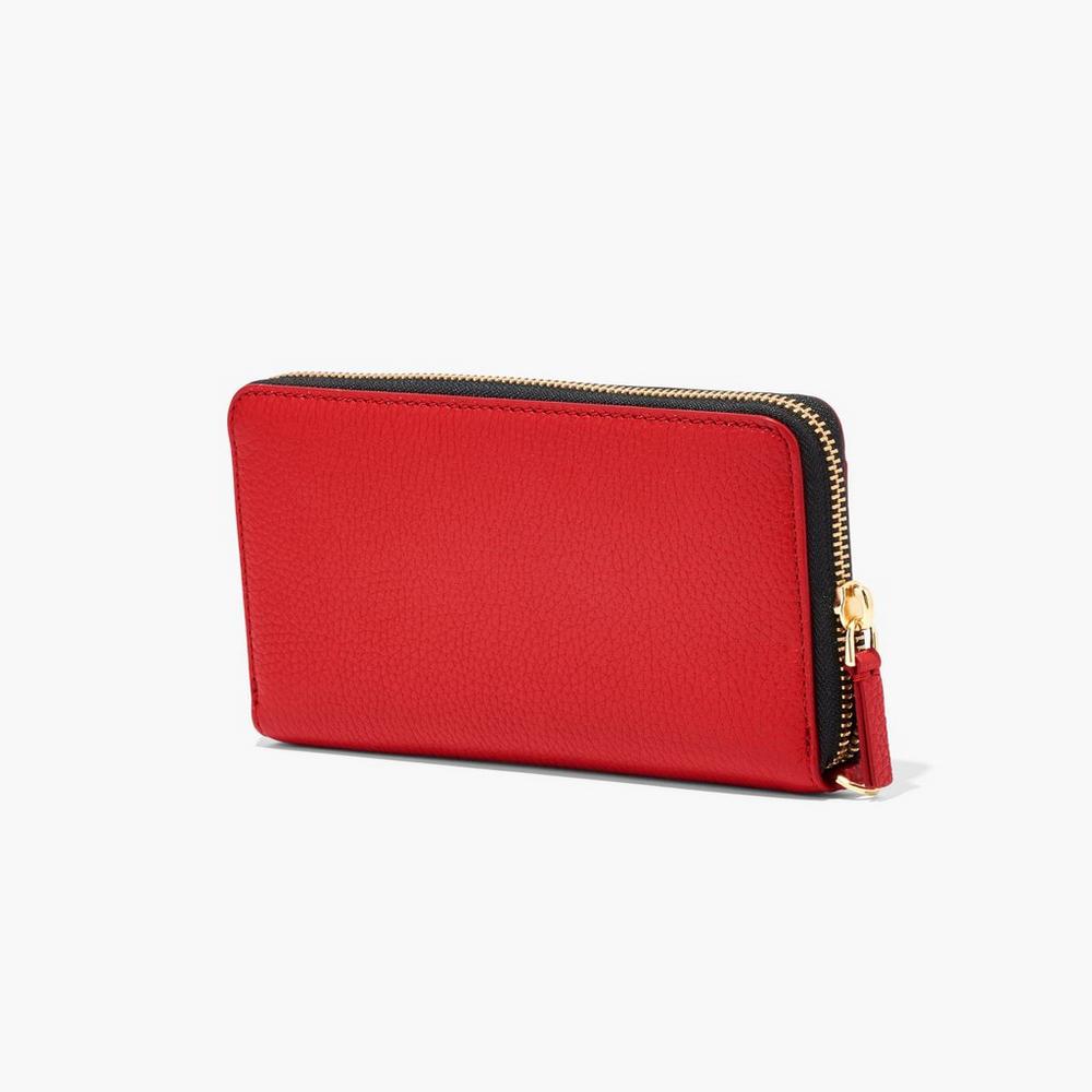 Marc Jacobs Leather Continental Velke Penazenky Damske Červené | EMFQ-51728