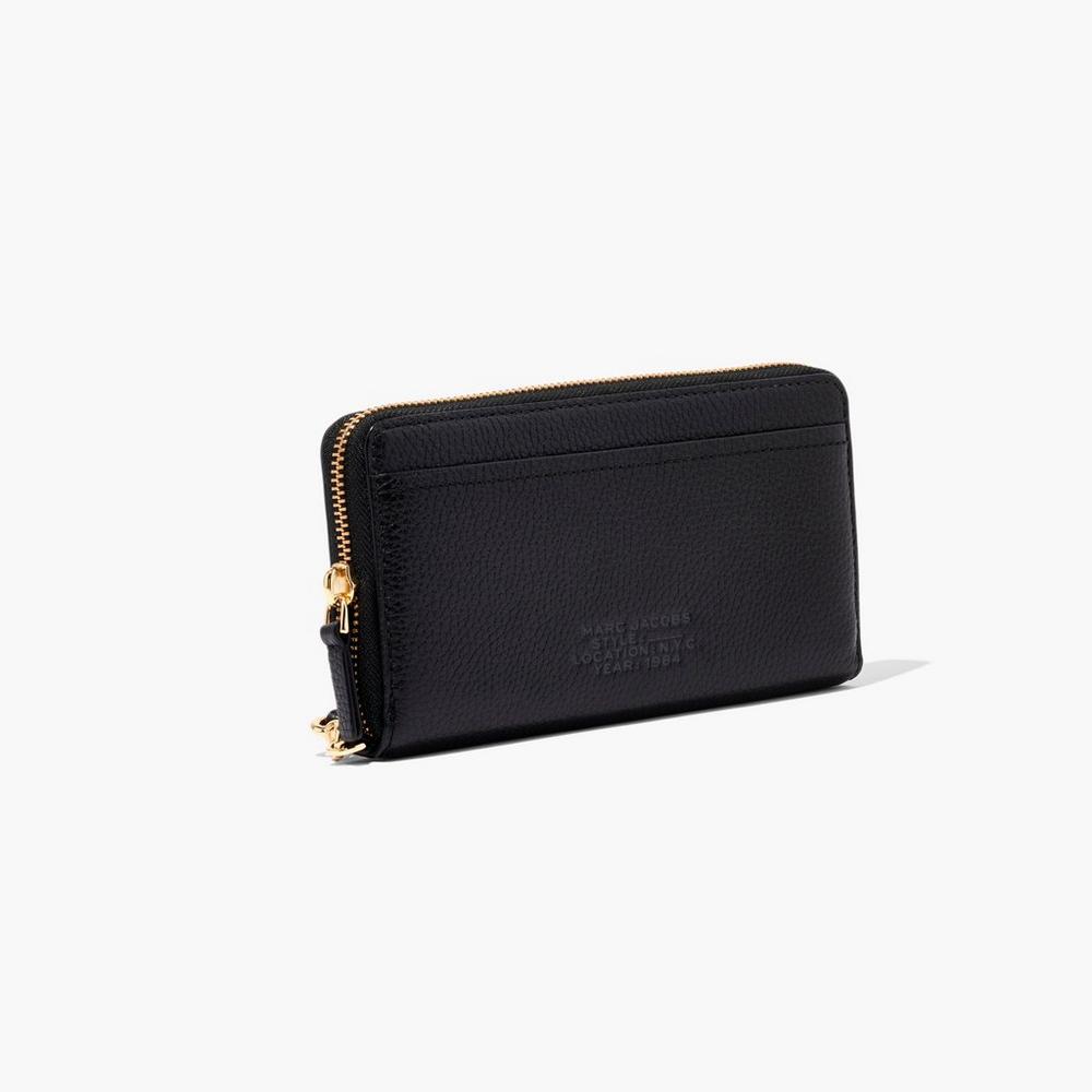 Marc Jacobs Leather Continental Velke Penazenky Damske Čierne | MZYQ-34591