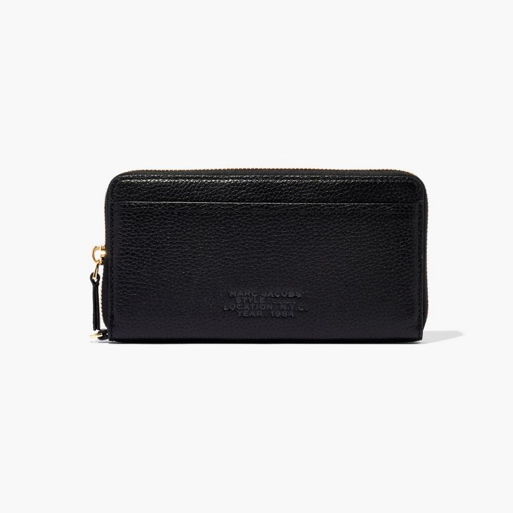 Marc Jacobs Leather Continental Velke Penazenky Damske Čierne | MZYQ-34591