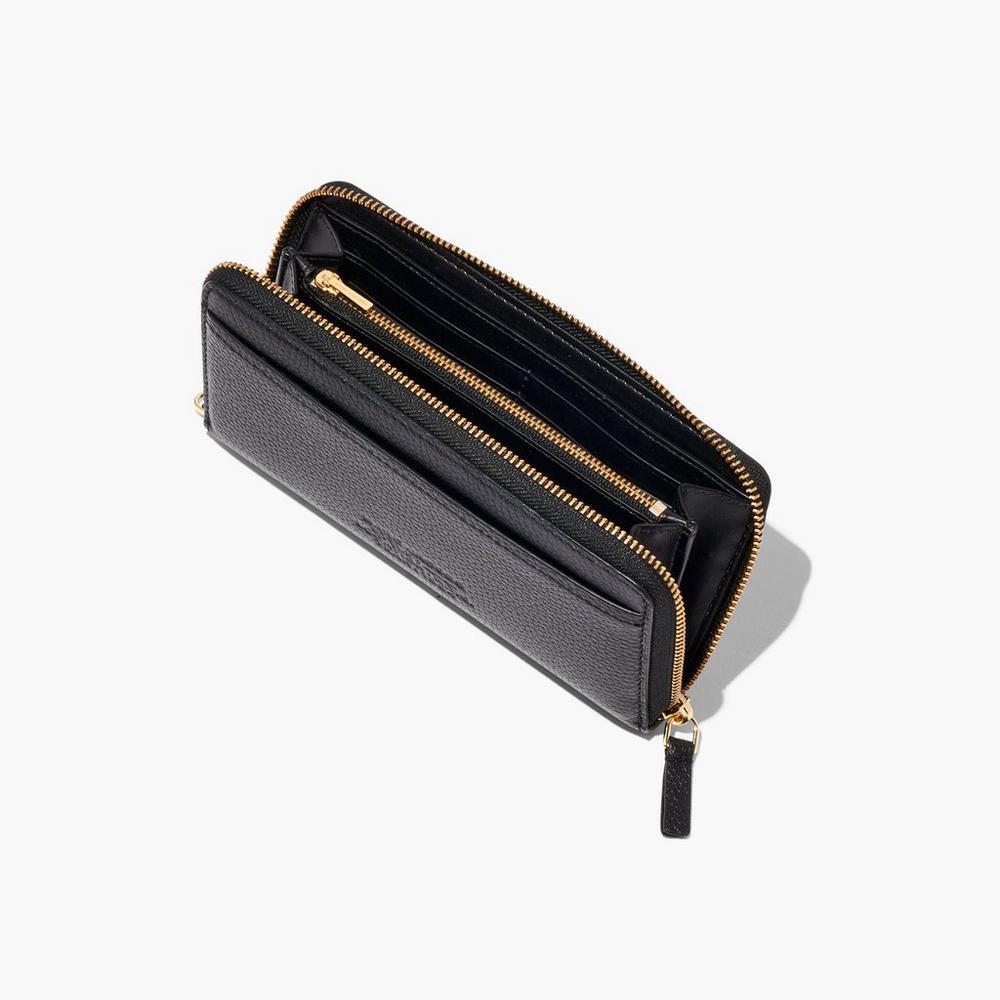 Marc Jacobs Leather Continental Velke Penazenky Damske Čierne | MZYQ-34591