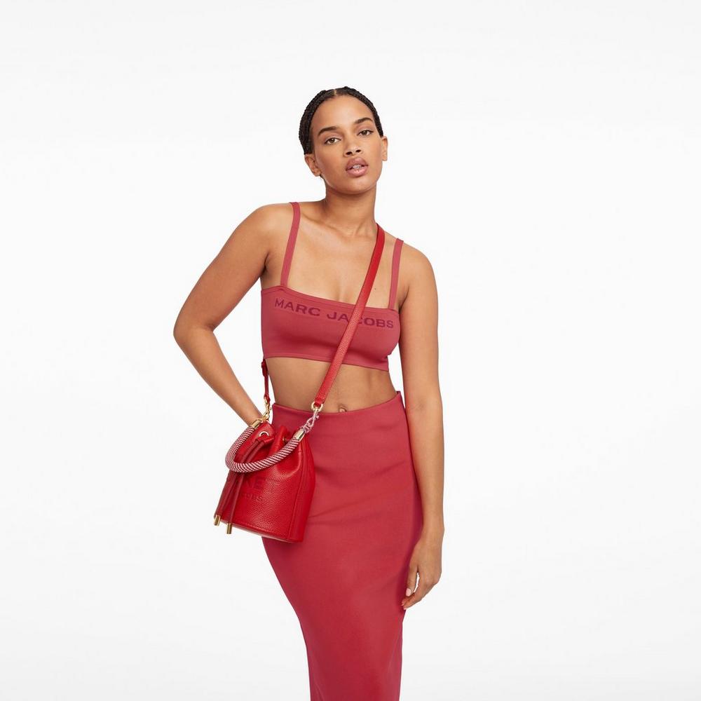Marc Jacobs Leather Crossbody Kabelka Damske Červené | ZCBY-62173