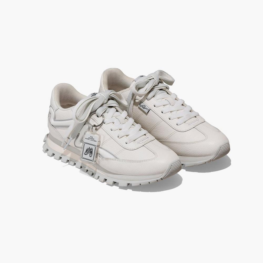 Marc Jacobs Leather Jogger Tenisky Damske Biele | VHZY-70963
