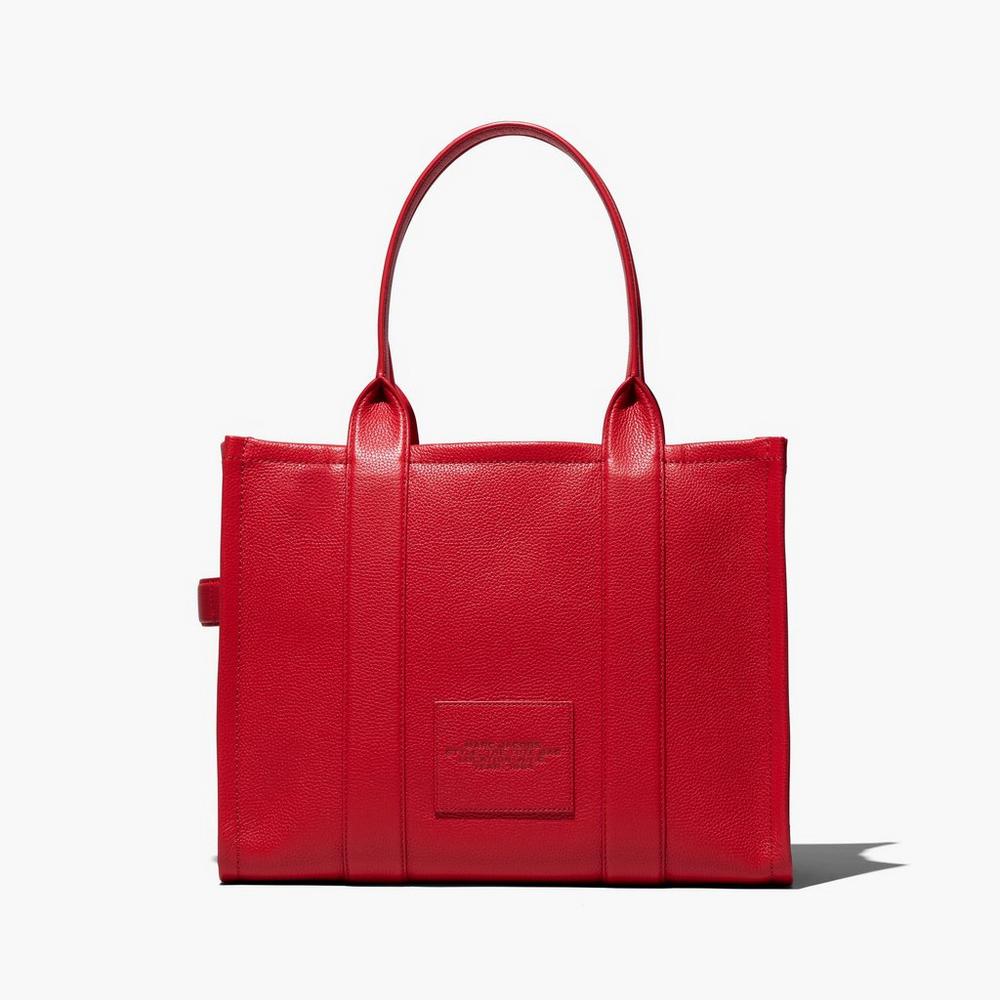 Marc Jacobs Leather Large Prenosná Taška Damske Červené | FNKI-30785