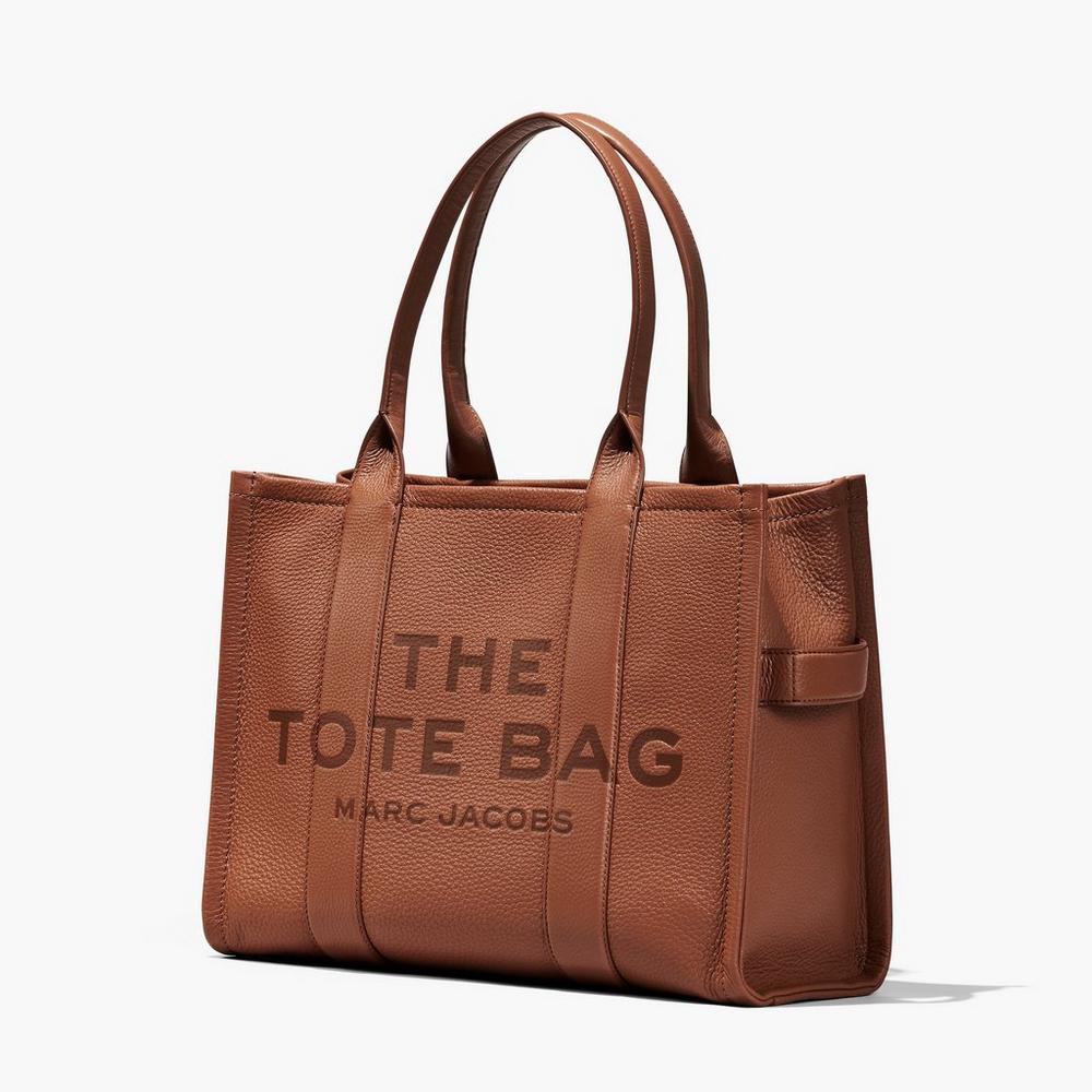Marc Jacobs Leather Large Prenosná Taška Damske Hnede | KQRC-72045