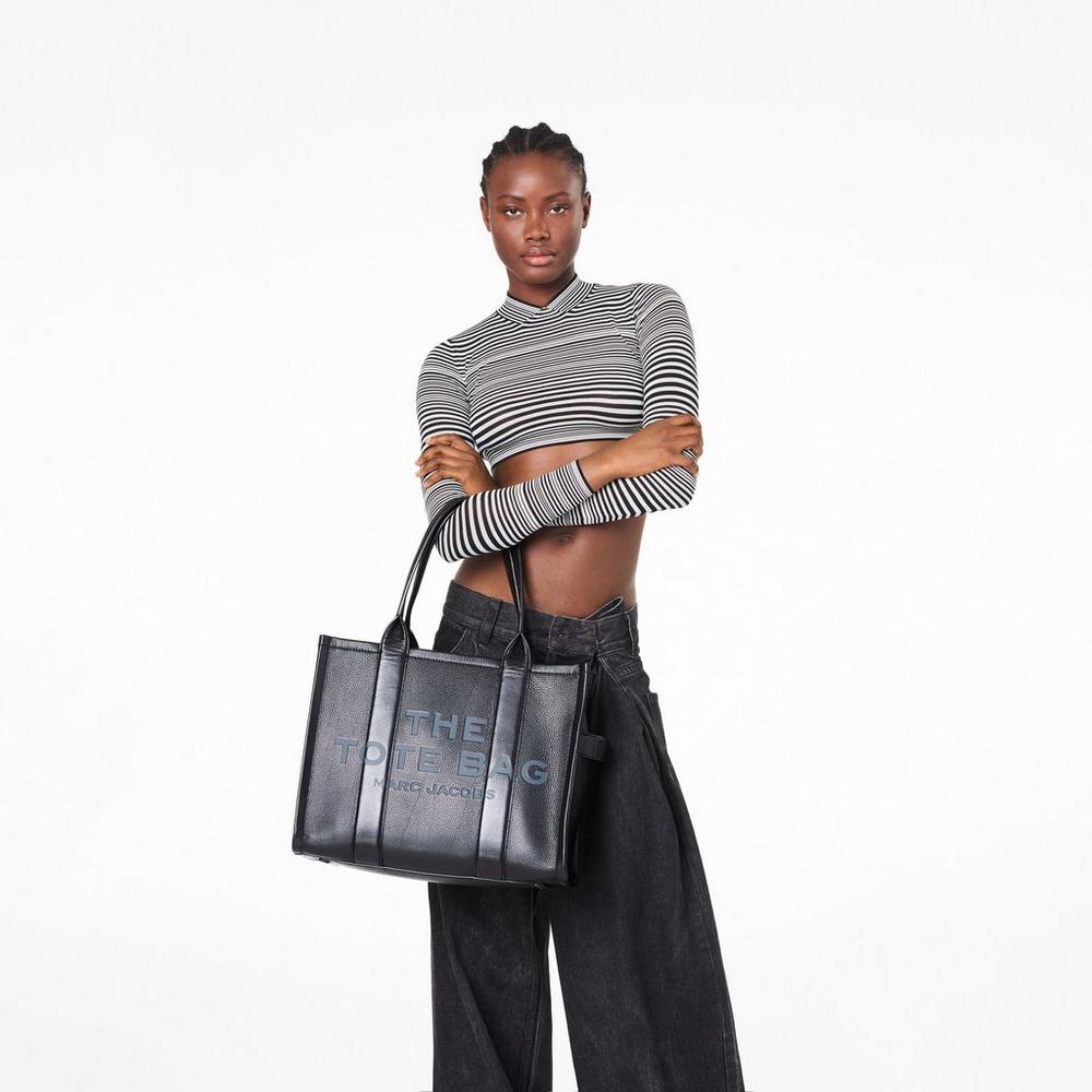 Marc Jacobs Leather Large Prenosná Taška Damske Čierne | ONMA-34089