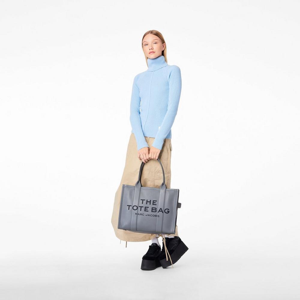 Marc Jacobs Leather Large Prenosná Taška Damske Siva | PCDB-24368