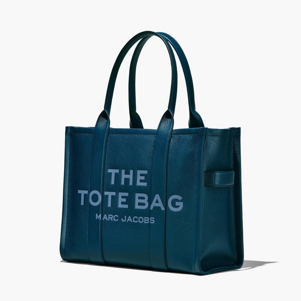 Marc Jacobs Leather Large Prenosná Taška Damske Modre | TPXW-42390