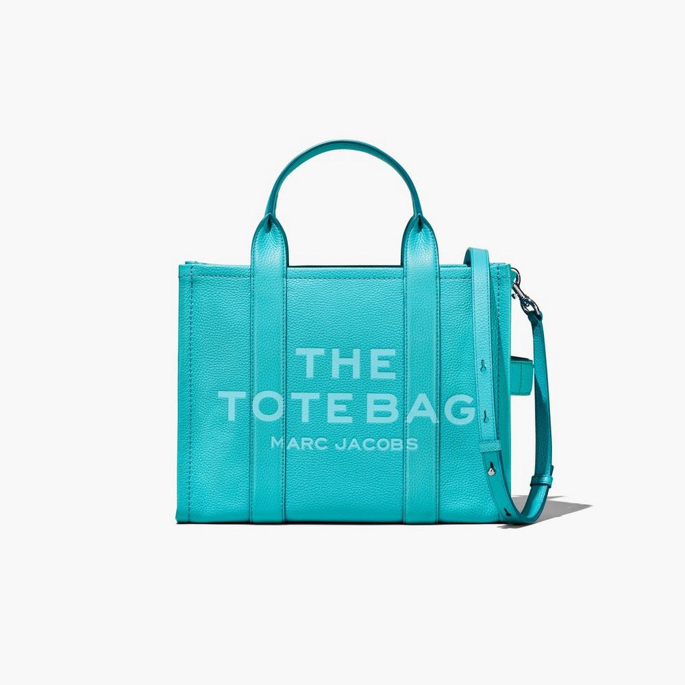 Marc Jacobs Leather Medium Prenosná Taška Damske Darkturquoise | DAMR-53861
