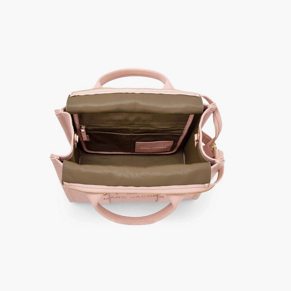 Marc Jacobs Leather Medium Prenosná Taška Damske Ruzove | DNVU-17369