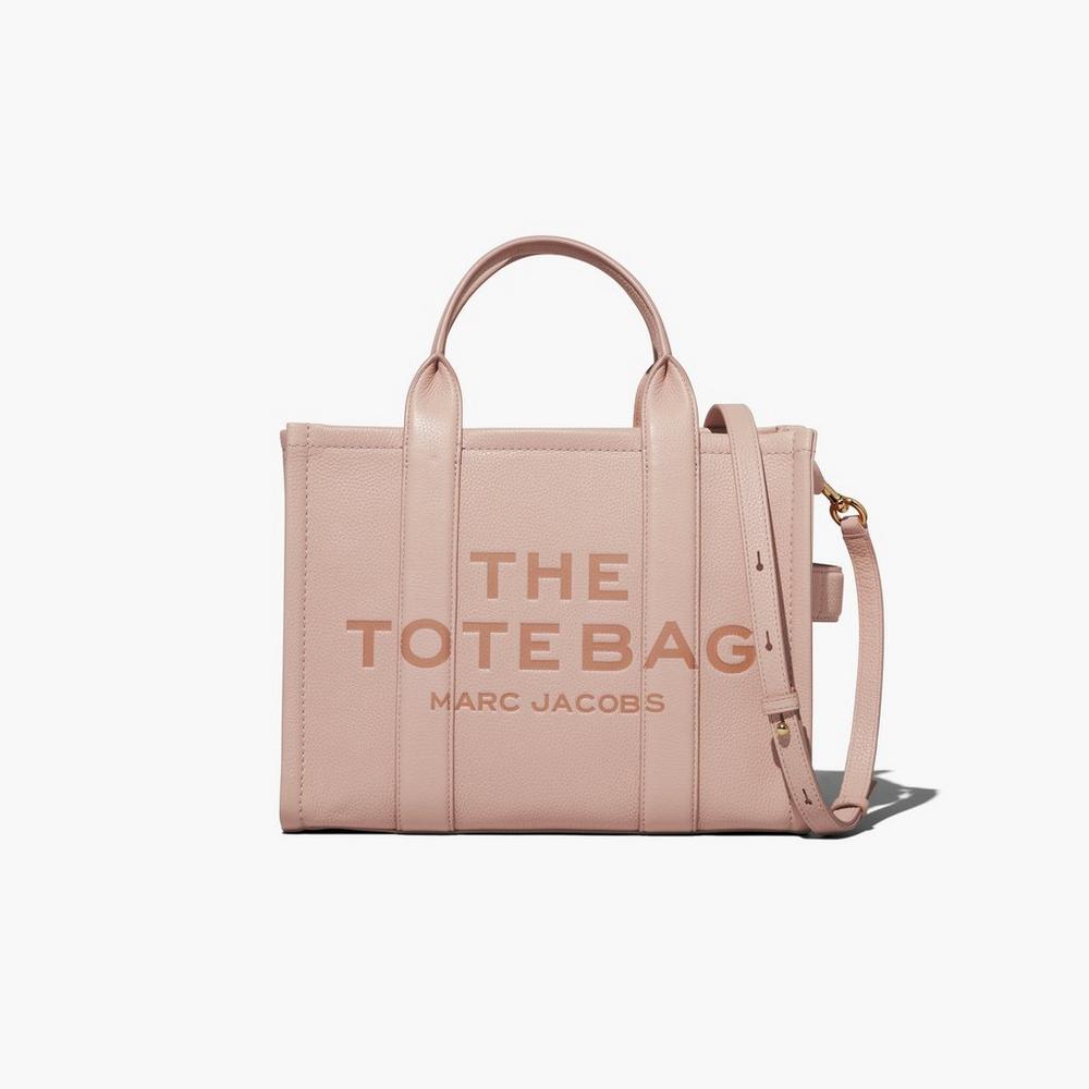Marc Jacobs Leather Medium Prenosná Taška Damske Ruzove | DNVU-17369