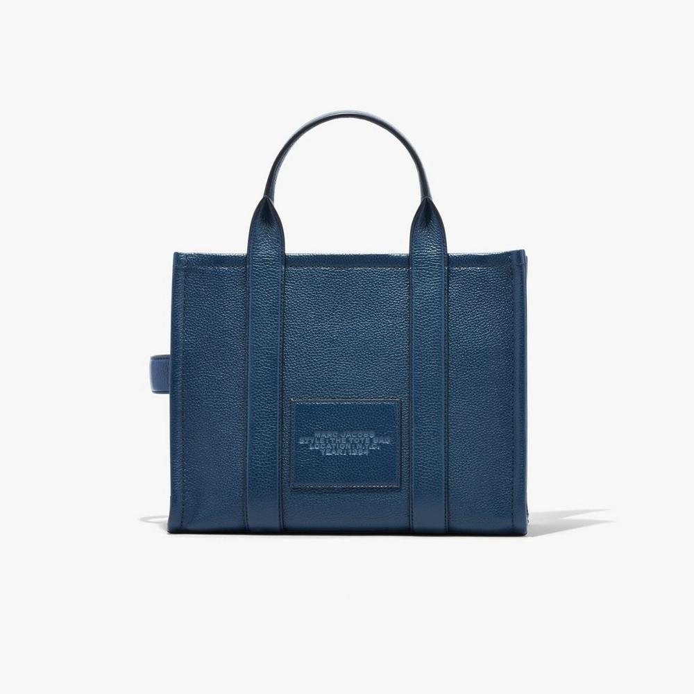 Marc Jacobs Leather Medium Prenosná Taška Damske Modre | DVJK-32716