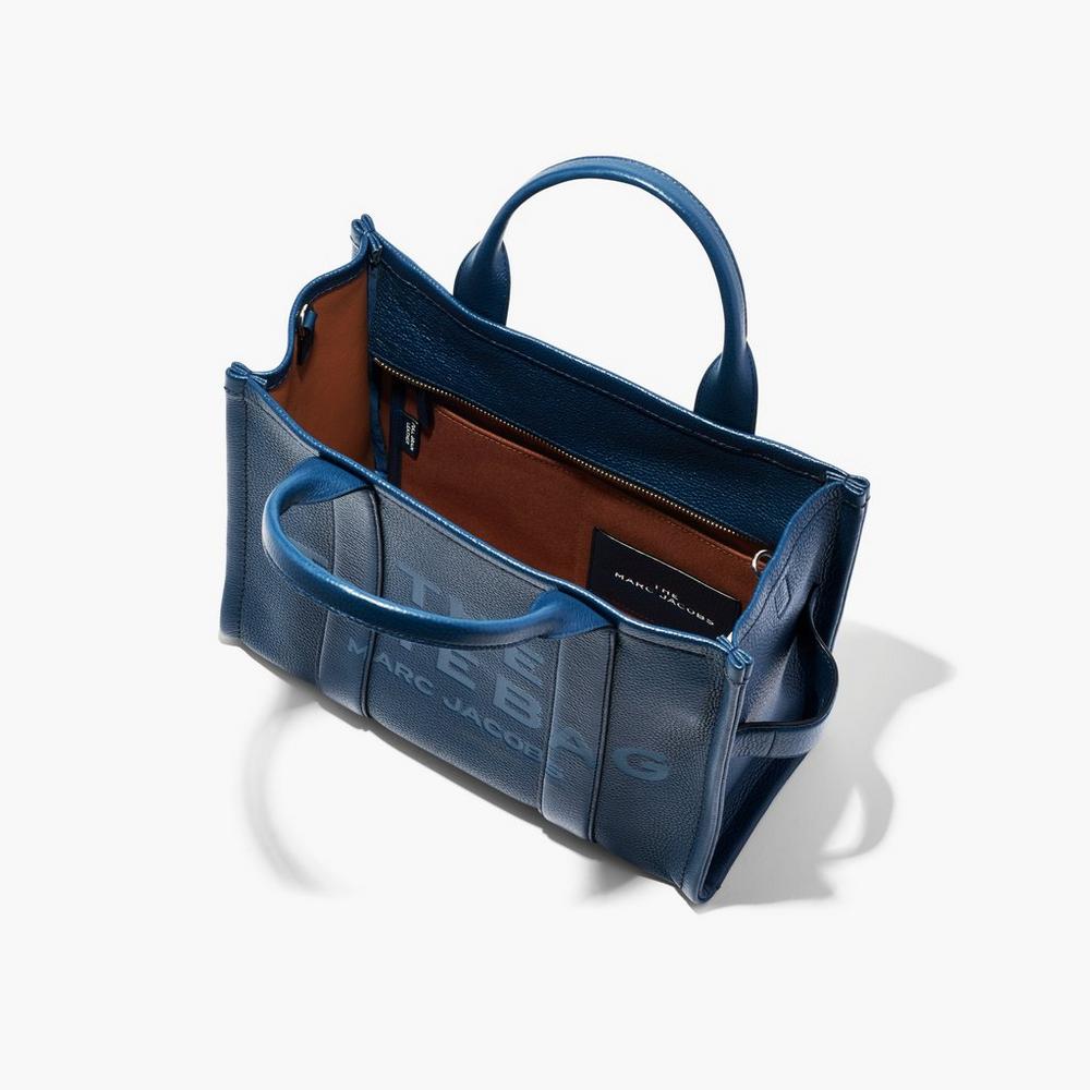 Marc Jacobs Leather Medium Prenosná Taška Damske Modre | DVJK-32716