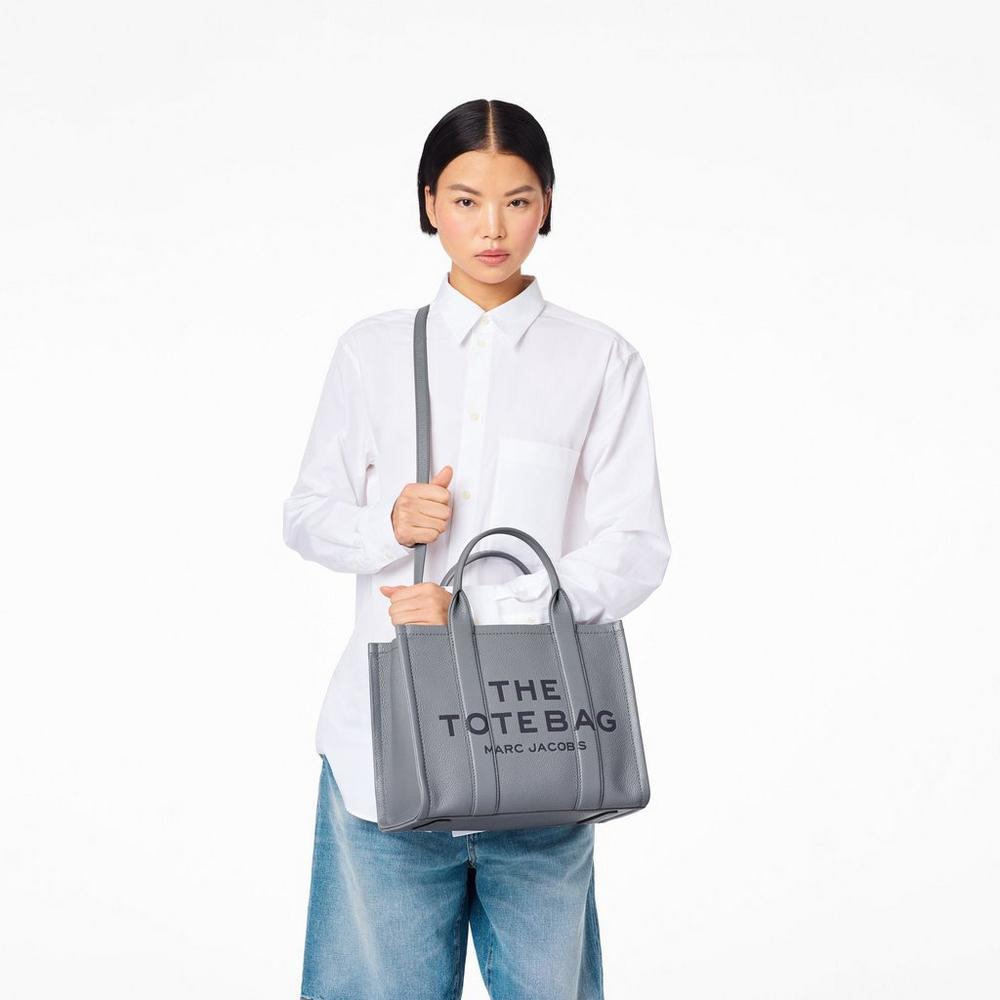 Marc Jacobs Leather Medium Prenosná Taška Damske Siva | HPIT-30791