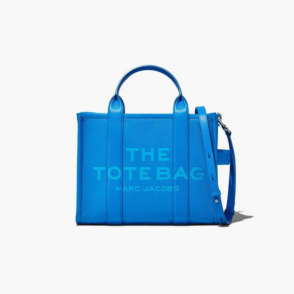 Marc Jacobs Leather Medium Prenosná Taška Damske Modre | MYFV-65973