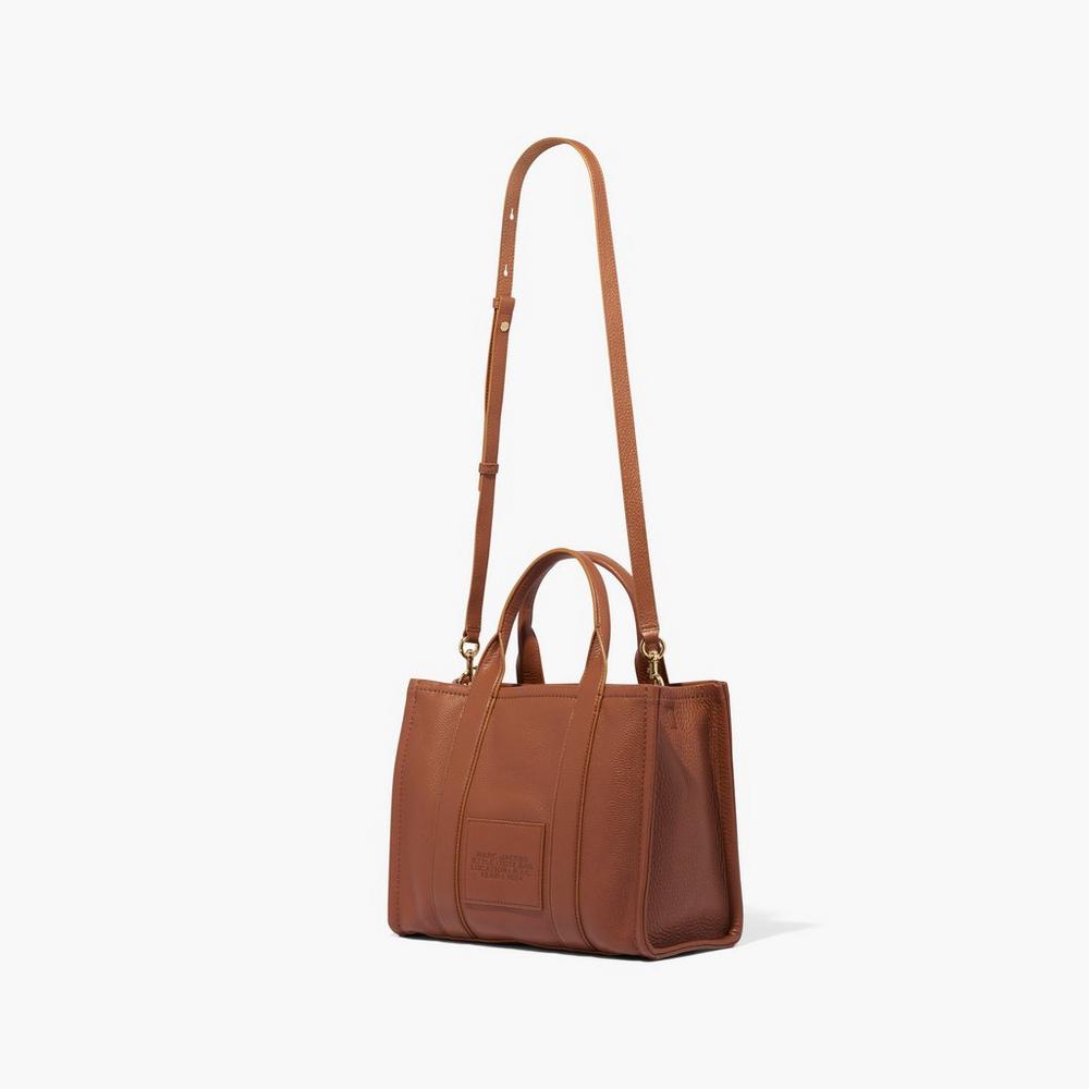 Marc Jacobs Leather Medium Prenosná Taška Damske Hnede | NCZW-73098