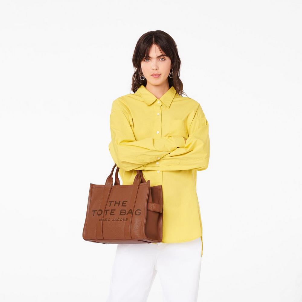 Marc Jacobs Leather Medium Prenosná Taška Damske Hnede | NCZW-73098