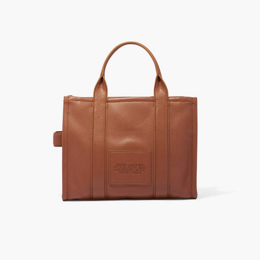 Marc Jacobs Leather Medium Prenosná Taška Damske Hnede | NCZW-73098