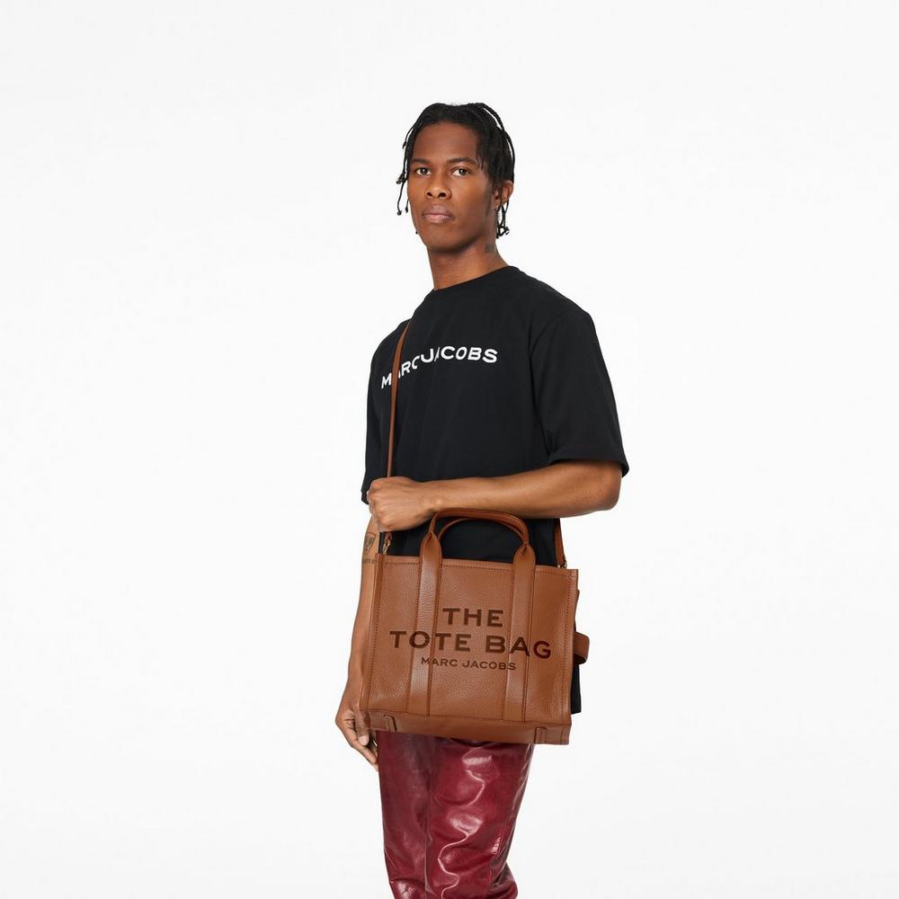 Marc Jacobs Leather Medium Prenosná Taška Damske Hnede | NCZW-73098