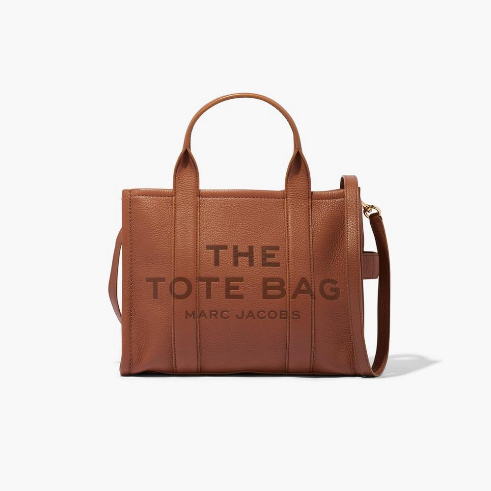 Marc Jacobs Leather Medium Prenosná Taška Damske Hnede | NCZW-73098