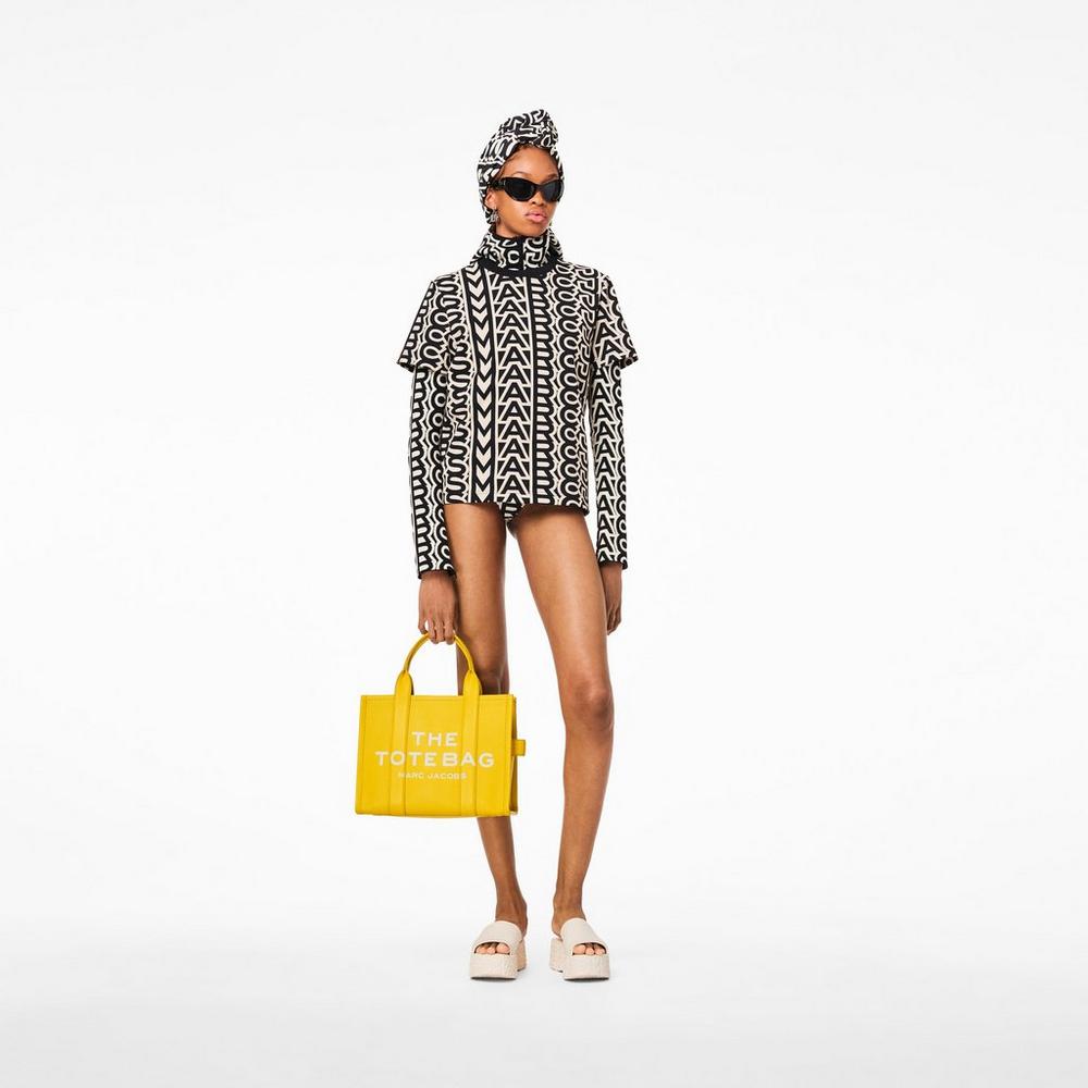 Marc Jacobs Leather Medium Prenosná Taška Damske Žlté | ODJY-58367