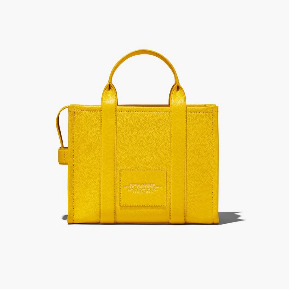 Marc Jacobs Leather Medium Prenosná Taška Damske Žlté | ODJY-58367